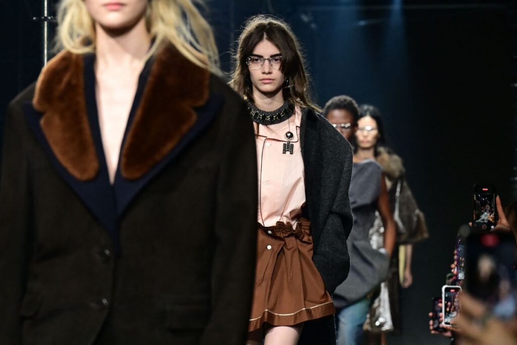 Coleção de inverno da Prada, no Milão Fashion Week